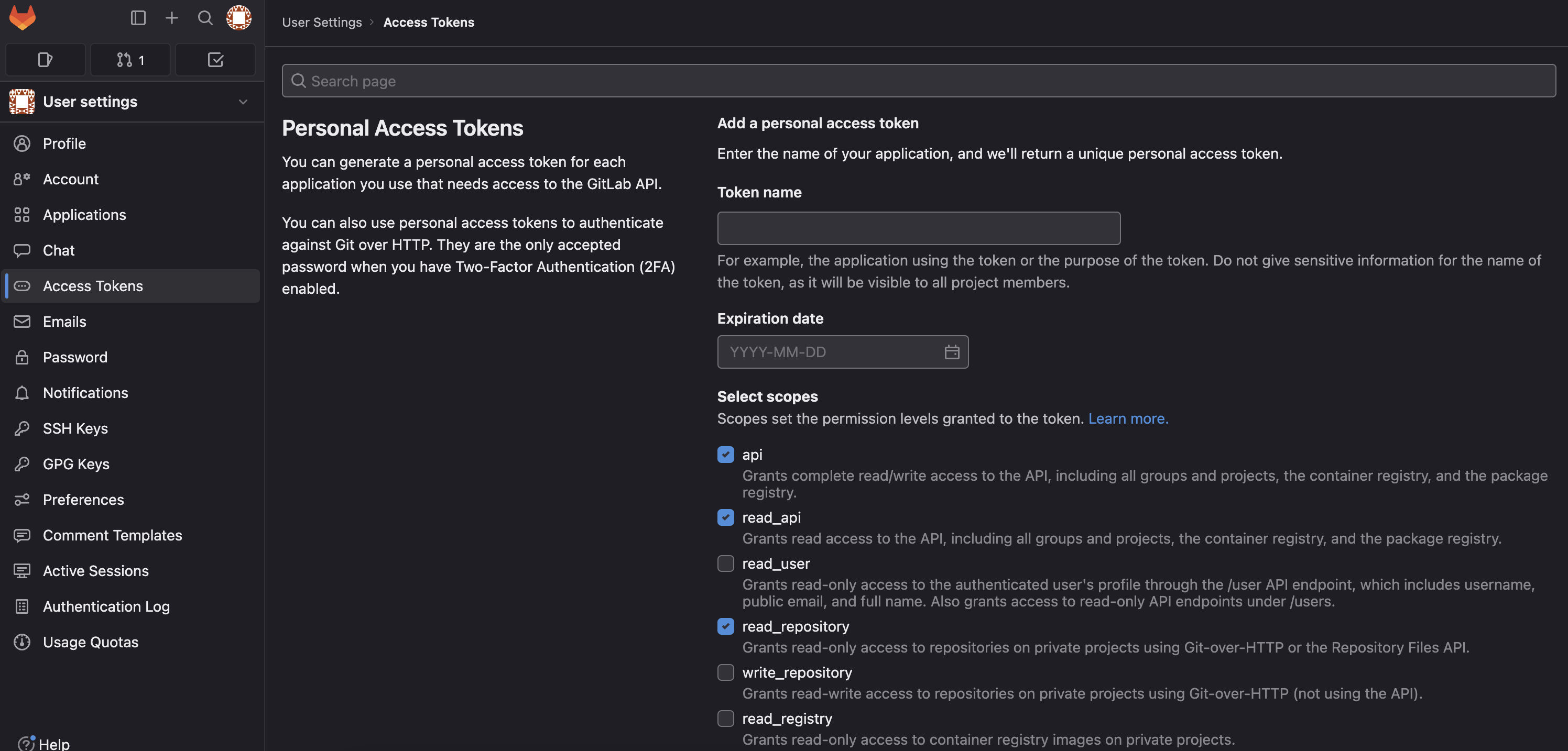 GitLab PAT